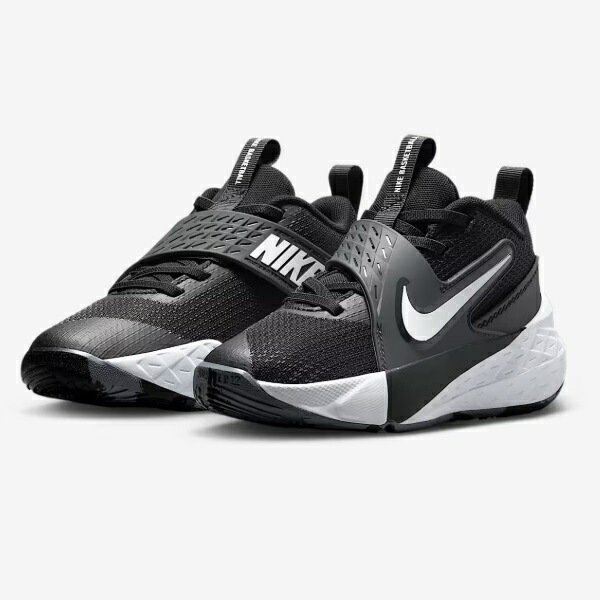 ナイキ Nike チーム ハッスル D 12 PS ジュニアバスケットボールシューズ HF6280-002(ブラック/アンスラサイト/ホワイト)