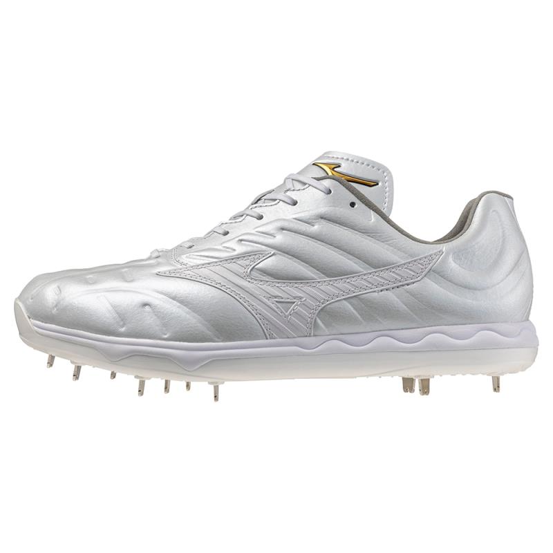 ミズノ MIZUNO 【ミズノプロ】スピードレボプロ(野球／ソフトボール) 野球スパイク 11GM2505-01(ホワイト×ホワイト)