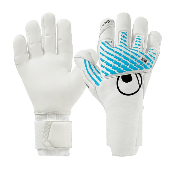 ウールシュポルト uhlsport サイバーテック アブソルートグリップ スキンカット キーパーグローブ 1011377-01(ホワイト×サイバーブルー×ブラック)