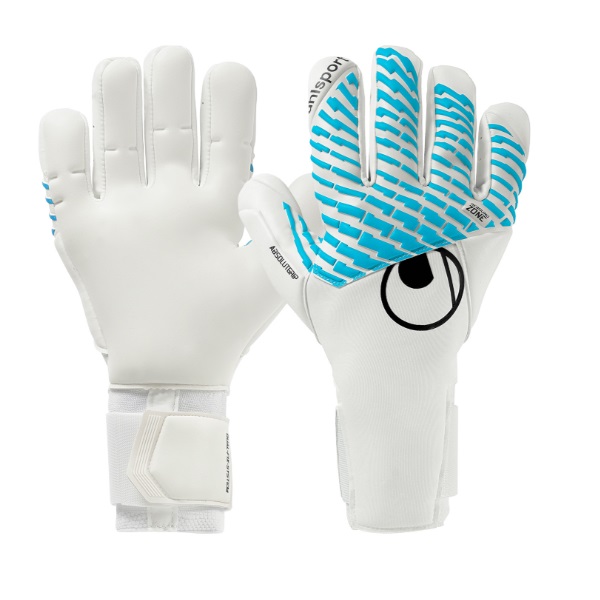 ウールシュポルト uhlsport サイバーテック アブソルートグリップ ハーフネガティブ キーパーグローブ 1011379-01(ホワイト×サイバーブルー×ブラック)