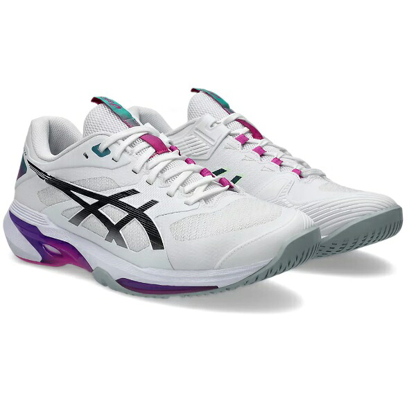 アシックス asics SOLUTION SPEED FF 4 庭球シューズ（オール厚地の外套用） 1041A532-101(White/Digital Sakura)
