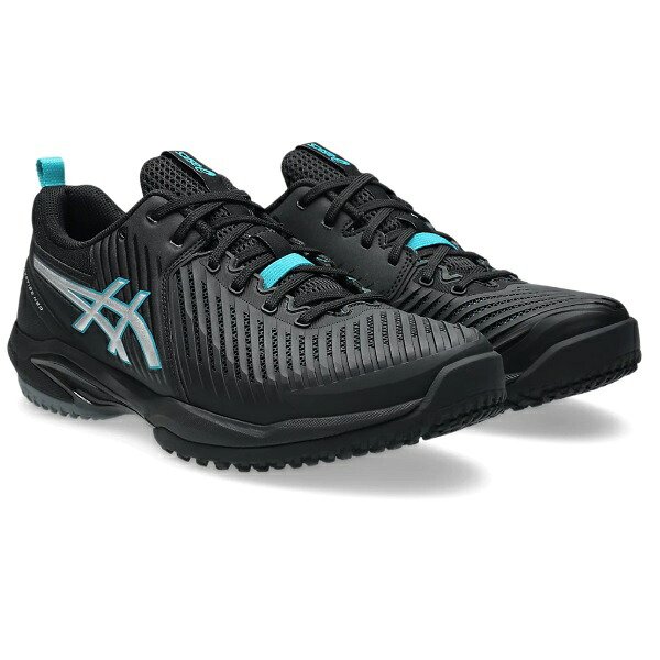 アシックス asics PRESTIGE NEO OC WIDE 庭球シューズ（オムニ・クレーコート用） 1043A029-001(Black/Pure Silver)