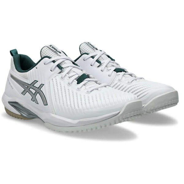 アシックス asics PRESTIGE NEO OC WIDE 庭球シューズ（オムニ・クレーコート用） 1043A029-100(White/Pure Silver)