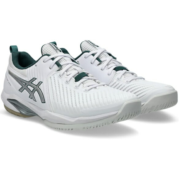 アシックス asics PRESTIGE NEO 庭球シューズ（オール厚地の外套用） 1043A030-100(White/Pure Silver)