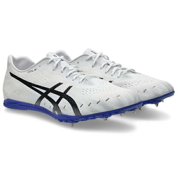 アシックス asics GUN LAP 3 陸上スパイク【800～3,000/3,000m障害】 1093A229-101(White/Cobalt Burst)