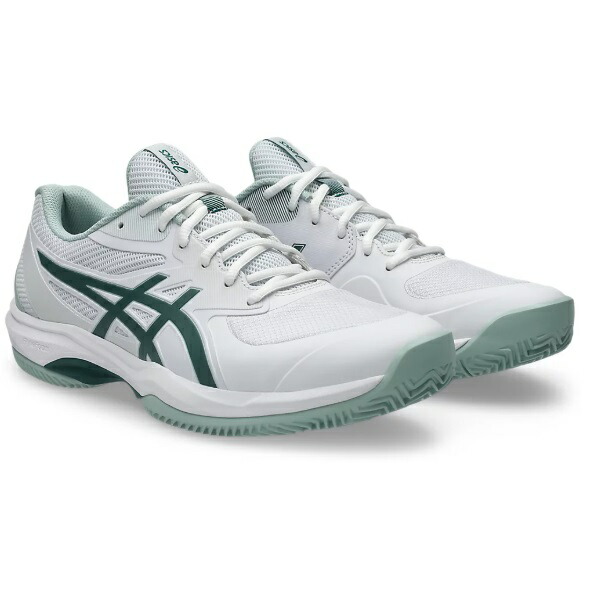 アシックス asics GAME FF CLAY/OC（オムニ・クレー） 庭球シューズ 1041A490-104(White/Dark Neptune)