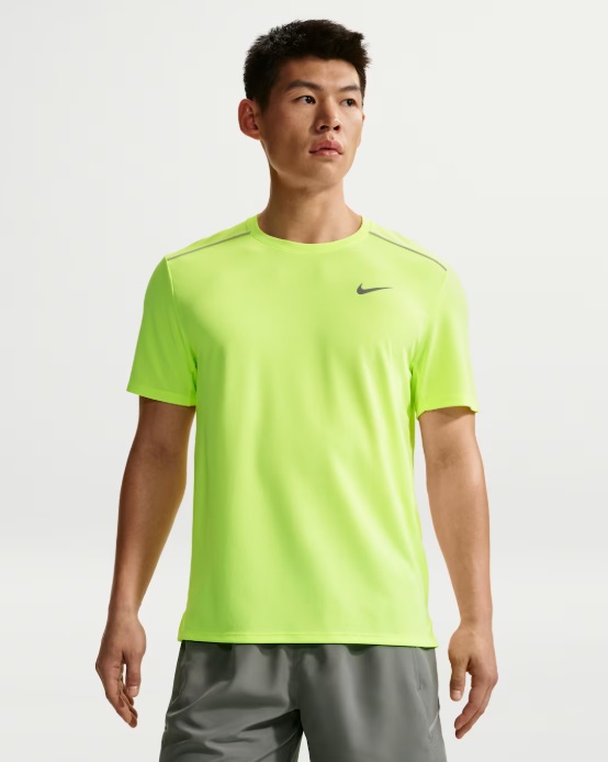 ナイキ Nike DF UV MILER S/S トップ ランニングＴシャツ IF2083-737(ボルトアイス/ベアリーボルト)