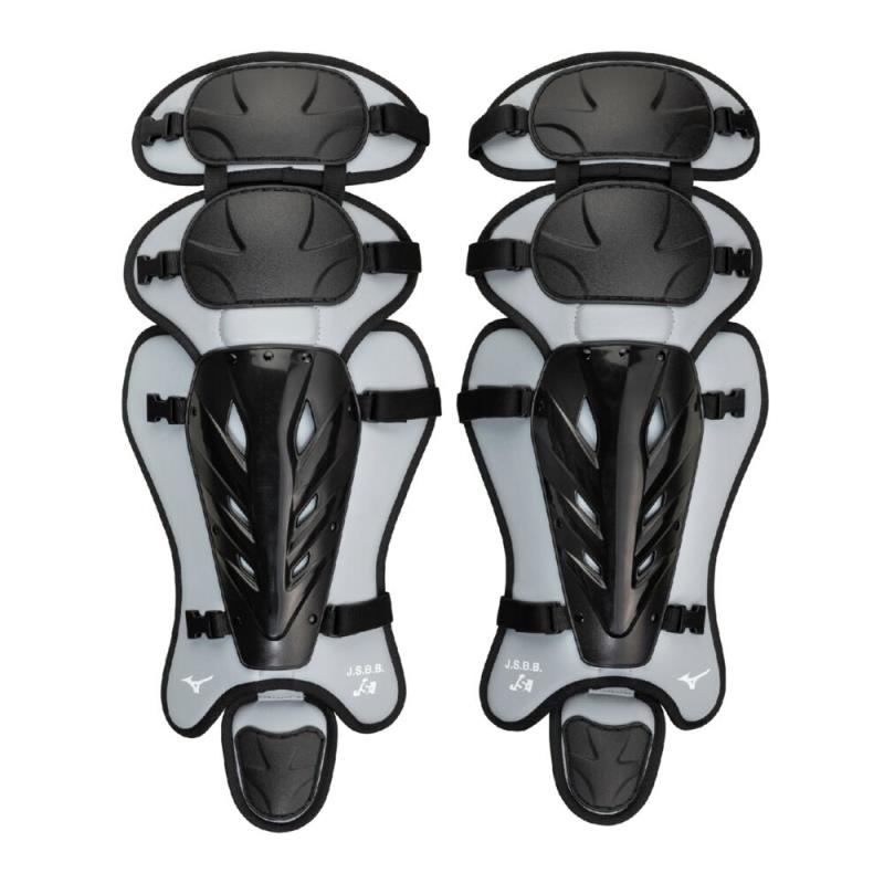 ミズノ MIZUNO 軟式用／天然ゴムソフトボール用レガーズ ベイスボール装置・捕手装置 1DJLD250-09(黒いこと×薄墨色)