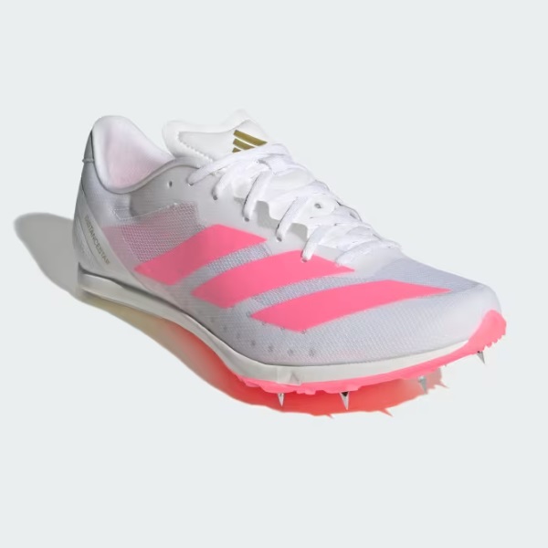 アディダス adidas ADIZERO DISTANCESTAR（アディゼロ ディスタンススター） 大地スパイク（中距離用） KI8385(フットウェアホワイト/ソーラーターボ/ゴールドメタリック)