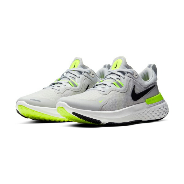 リアクト Nike ランニングシューズ マイラー リアクト New ナイキ Grey Volt オオミヤスポーツ 店 ランニング マラソン ２０ss ナイキ Cw1777 005 Grey Fog Black Particle