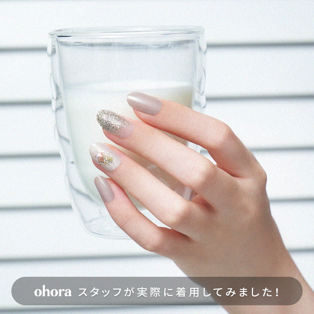 ジェルネイル・ネイルシール 007 公式】N Milk Shower：ND-007-J/ ohora gelnails nail オホーラ