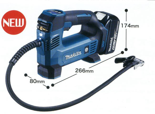本体は新品・未使用　マキタ　充電式空気入れ　MP100DSH MP100DSH 充電式空気入れ MP100D 1台 マキタ 【通販モノタロウ】
