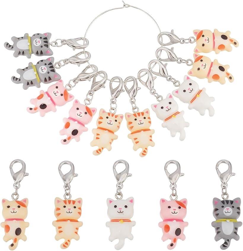 輝魅様 12点 まとめ　ハンドメイド　ミニチュア　猫チャームパーツ　キーホルダー Amazon.co.jp: 猫キーホルダーチャーム | かわいい子猫のキーチェーン