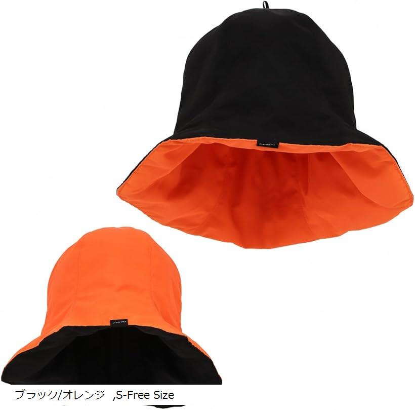 サウナハット メンズ レディース ナイロン サウナ帽子 フリーサイズ ブラックxオレンジ(ブラック/オレンジ, Free Size)画像