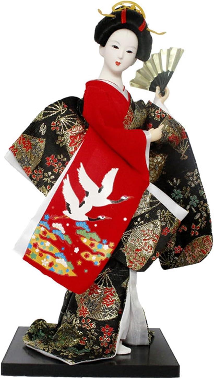 日本人形 山本人形オリジナル 片身替わりのお着物を着たお人形 日本