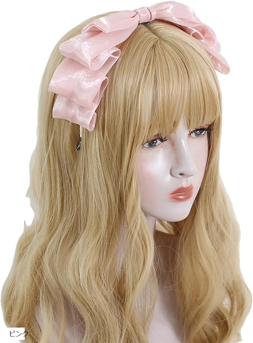 【新品未使用】リボンカチューシャ　レッド　ヘッドドレス　メイド　ロリータ 赤 レッド リボンカチューシャ ヘッドドレス メイド ロリータ