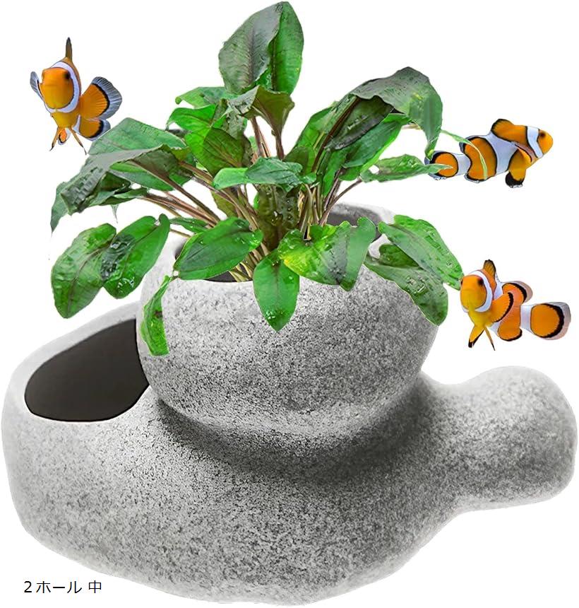 楽天市場】水槽 水草 鉢 ソイル 砂 付き 水槽ポット アクアリウム 石