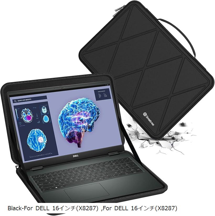 互換品 ハードEVA保護スリーブケース 16インチ DELL Precision 7680/7670 ワークステーションノートパソコン、 Laptopなどに適用 360度耐衝撃 防水 (Black, For DELL 16インチ（M95）)｜OHstore