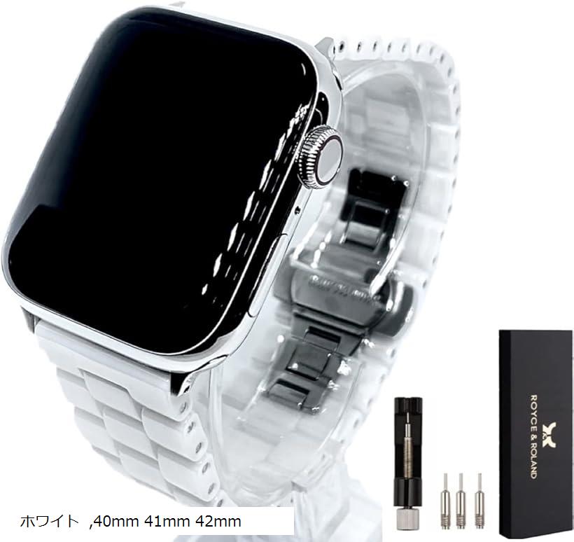 互換品 互換品 セラミック バンド Series 10/9/8/7/6/5/4/SE Ultra 3/2/1 対応 交換用 ベルト 工具付属 Apple WATCH 40mm 41mm 42mm (ホワイト, 40mm 41mm 42mm)|OHstore