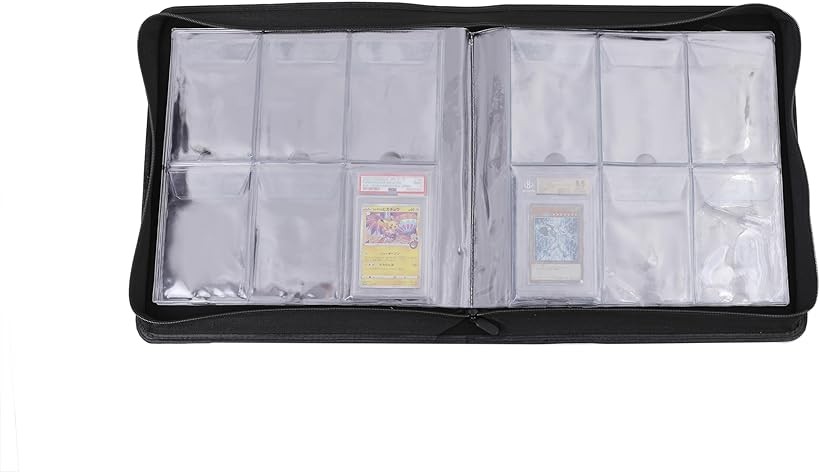 エキシビジョンファイル light 蓋つき PSA BGS ローダー 対応 ファスナーあり 60枚収納 10Px6ポケット