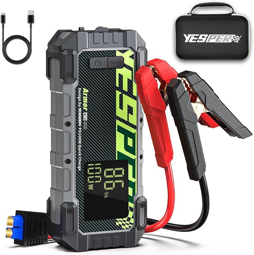 ジャンプスターター ケース付き ライト点灯 2500A 12V JRAPOTU Amazon | JRAPOTUジャンパースターター 2500Aピーク電流ジャンプ