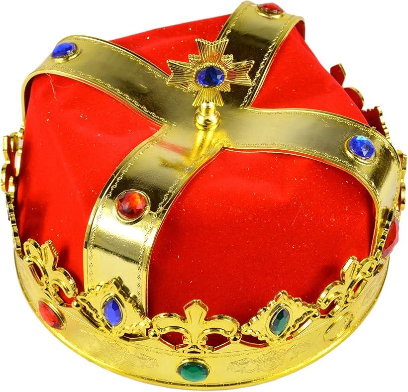 王冠 王様 コスプレ クラウン パーティー イベント ハロウィン キングアーサー 衣装 劇 仮装 小道具 (Free Size)画像