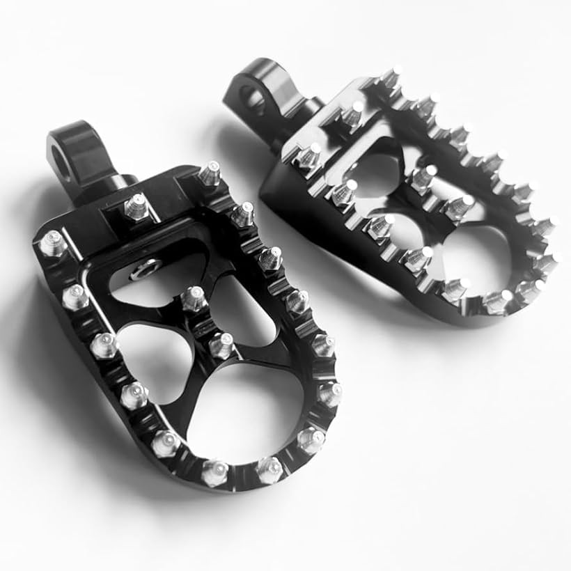 互換品ハーレー クロスカントリー フットペグ MX クラブスタイル 左右セット アルミCNC ダイナ XL 883 (ブラック)