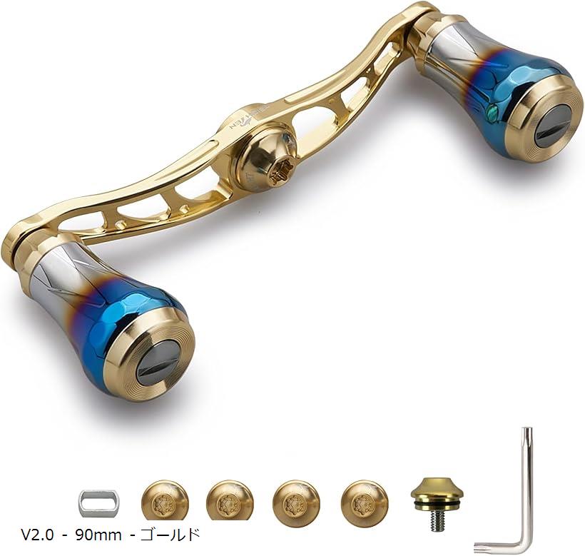 ベイトリール用ゴールドハンドル 楽天市場】92mm ベイト リール ハンドル シマノ ダイワ アブガルシア