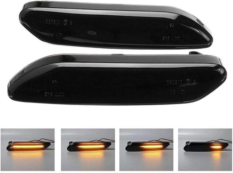 互換品MINI R60 R61 スモークレンズ仕様 ファイバーLED 流れて光る シーケンシャル フロントサイドマーカー フェンダー ウインカー