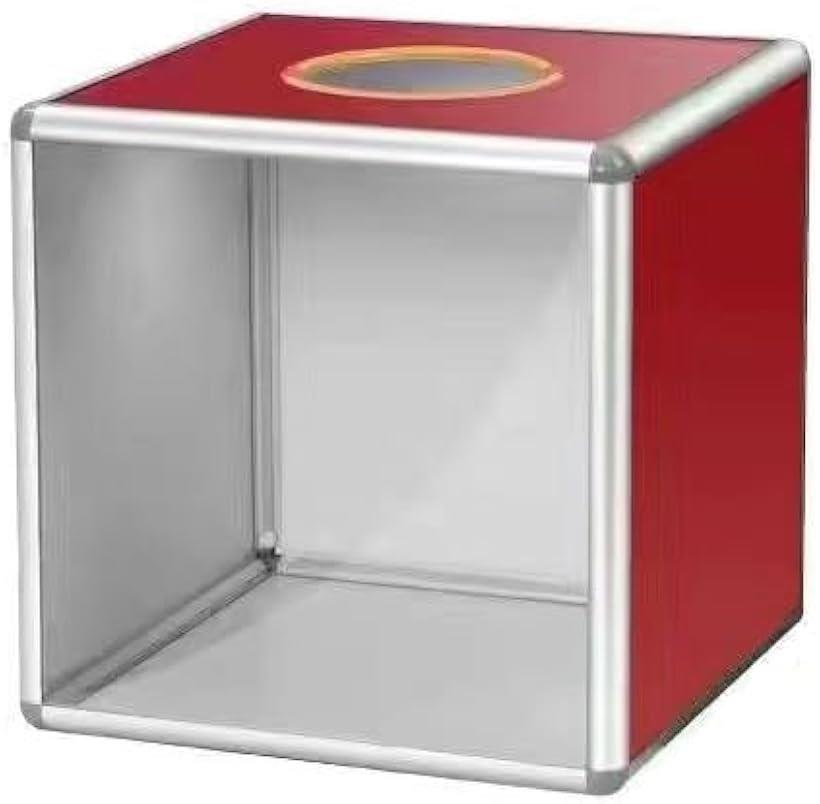 くじ引きボックス 大きい 40cm ビンゴゲームマシーン 抽選ボックス アンケート回収 箱 つかみ取り 40ｃｍ 一面のみ透明