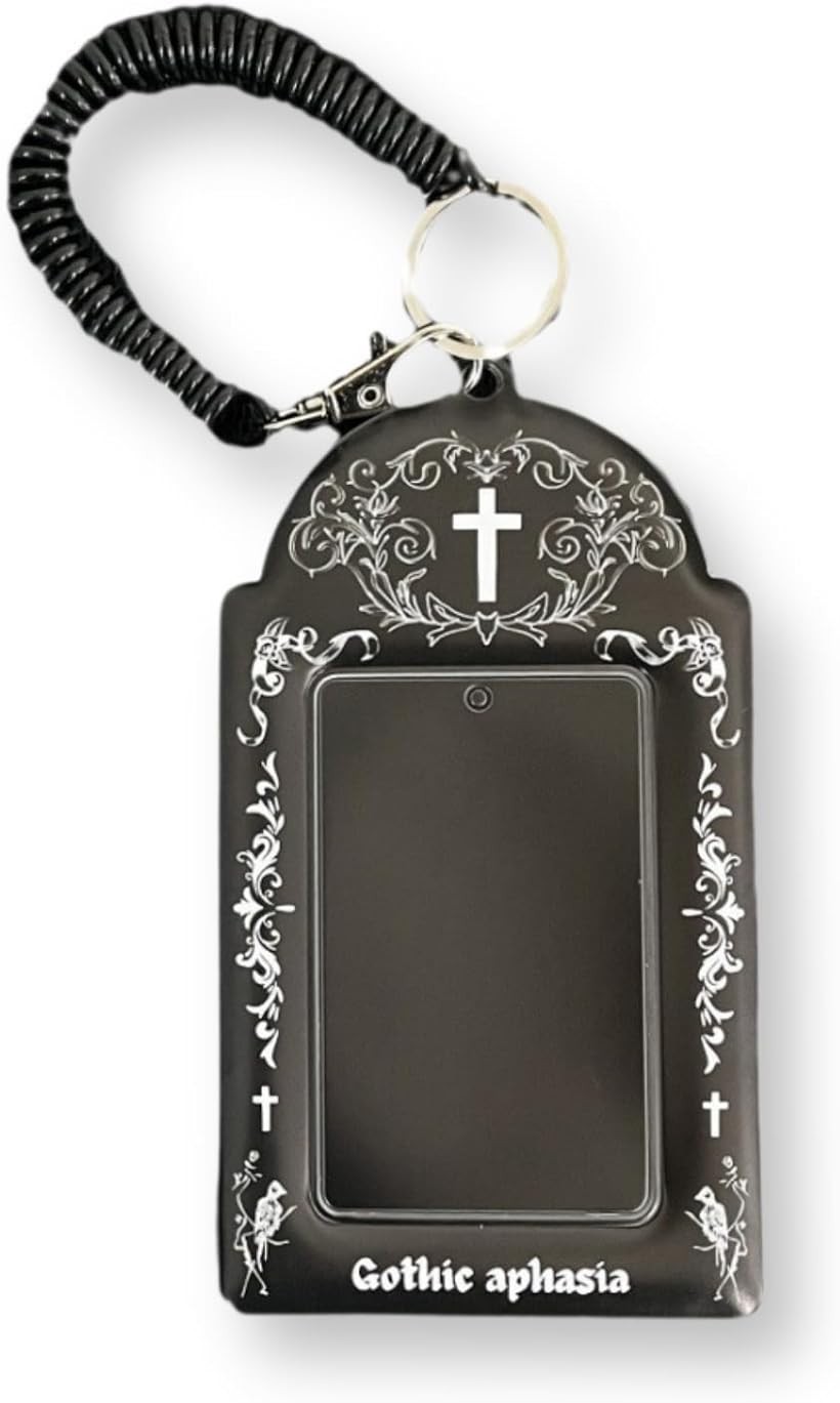 楽天市場】トレカケース 推し活 黒 ゴシック キーホルダー付属 チェキ