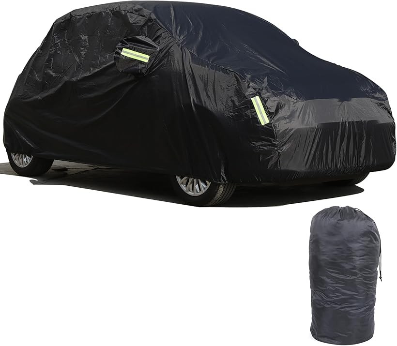 新型 フィアット 500 2010~2022に適用 車 カバー ボディカバー カーカバー 性能アップ 防水 防塵 防輻射 紫外線 収納ポーチ付き カー用品 ブラック|OHstore