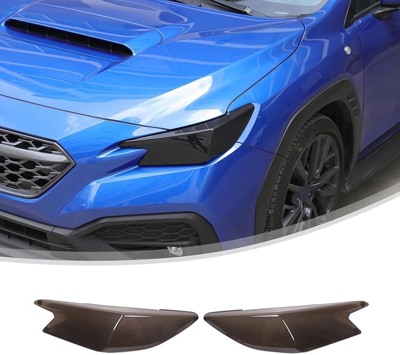 スバル WRX/レヴォーグ 2022年～現行に専用 フロントランプカバー ウィンカー保護シェル 前のランプシェル ライトカバー スモークカバー ウィンカーシェル ヘッドライトシェル 保護カバー 外装パーツ カー用品 ABS製 (透明グレー)