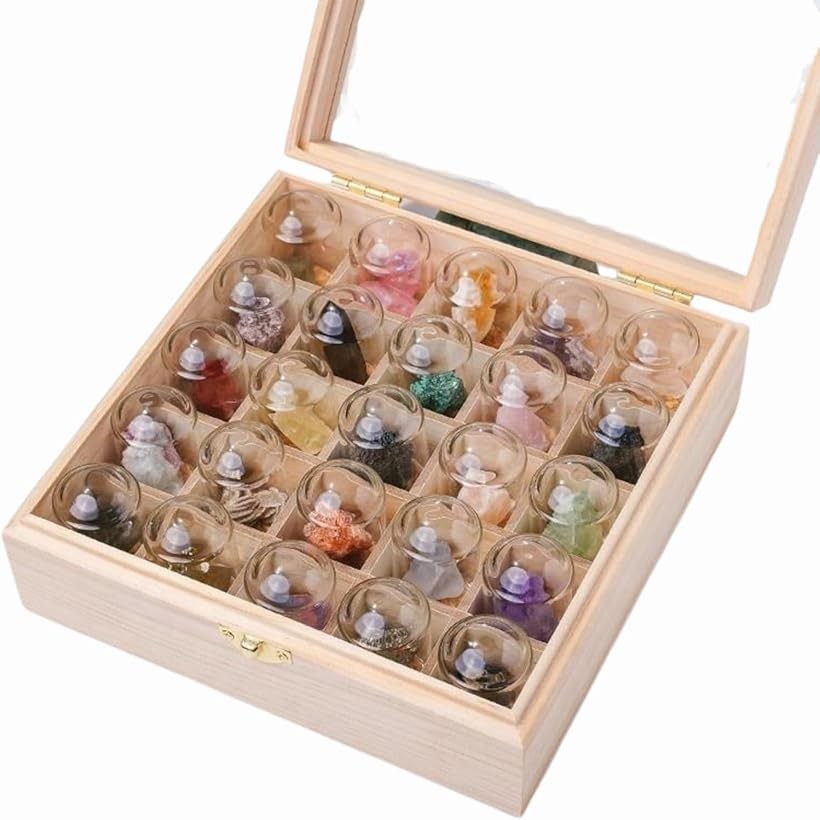 鉱石 鉱物 標本 原石 岩石 天然石 宝石 コレクション 25個セット (ホワイト天窓)
