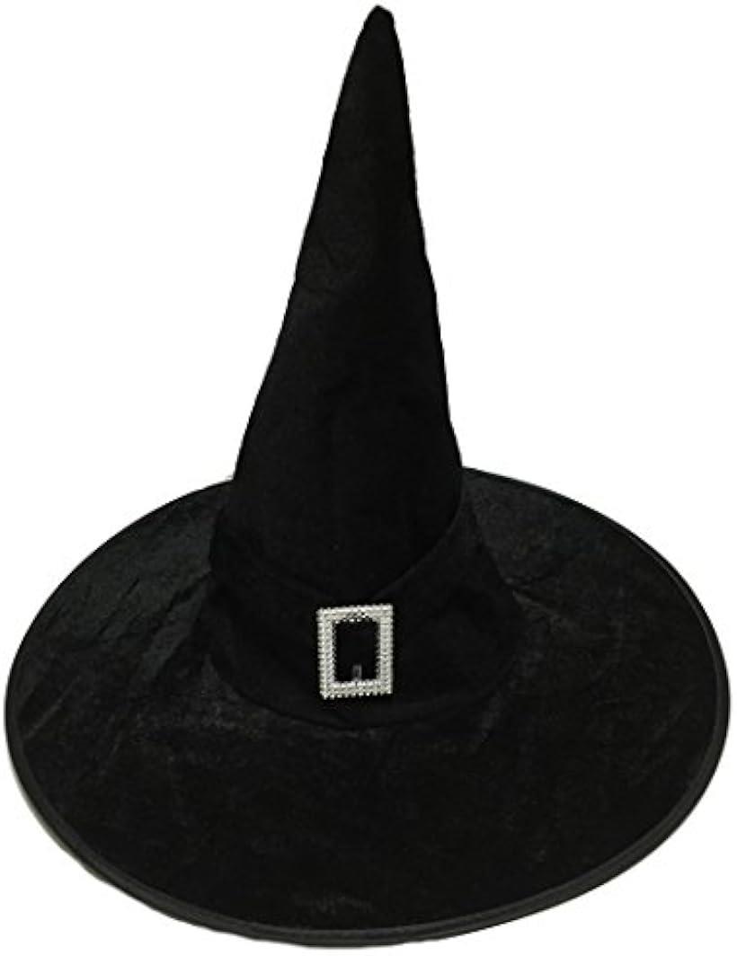 楽天市場 ベロア調 魔女の帽子 ハロウィン パーティーグッズ パーティーハット 魔法使い 三角帽子 小悪魔 ウィッチハット 仮装 イベントなどに S112 黒 Ohstore