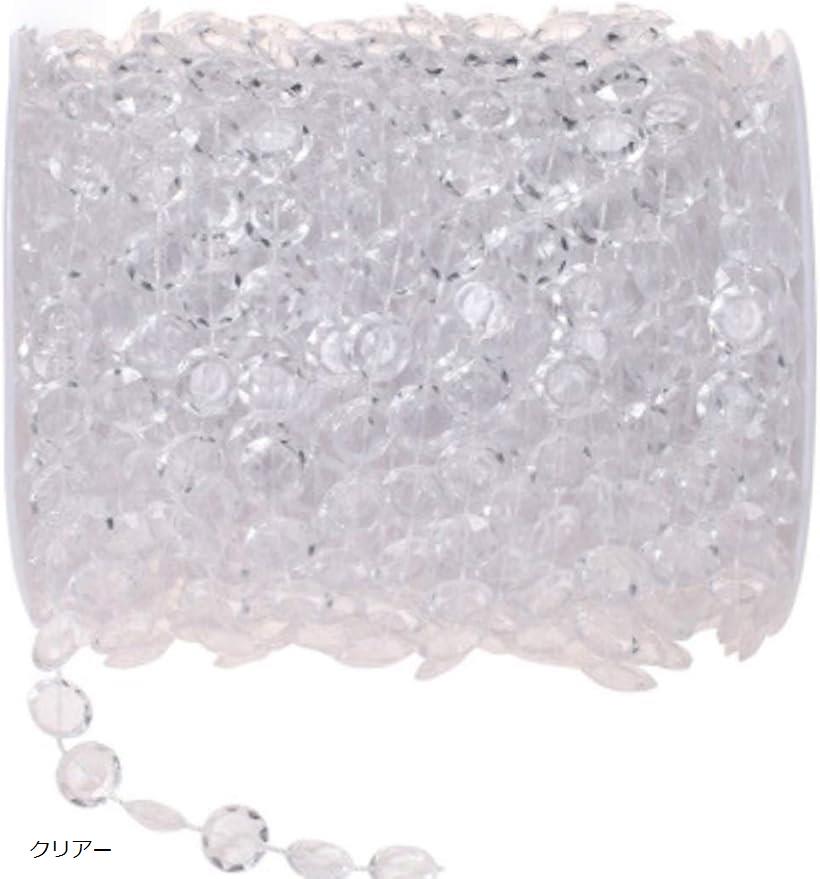 楽天市場】クリスタル ビーズ カーテン 装飾 30M(クリアー