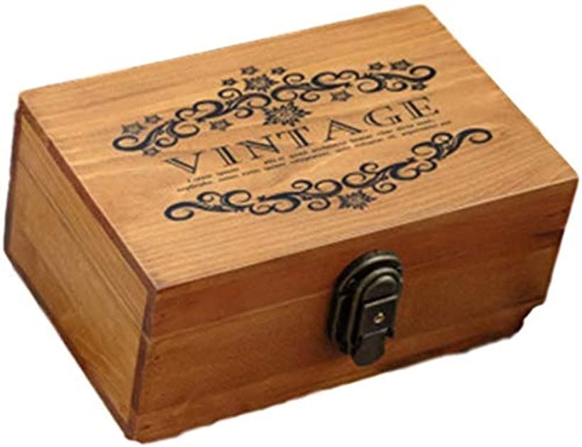 楽天市場 アンティーク 調 おしゃれ 木製 収納ボックス 北欧 インテリア 木箱 鍵付き 宝箱 ブラウン Reapri