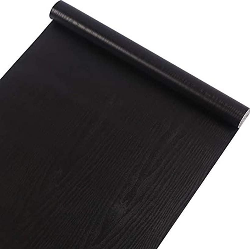 楽天市場 マローサム 貼って剥がせる 壁紙 シート 両面テープ付き 木目 45cmx10m Mdm 黒 Reapri
