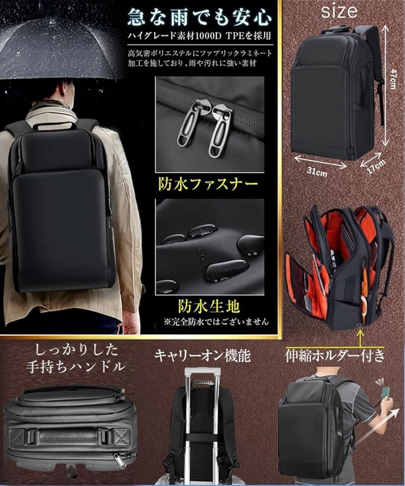 楽天市場 Nani リュック メンズ ビジネスリュック 防水 スクエアリュック 大容量 Pcバッグ 通勤 Mar グレー921 グレー921 Ohstore