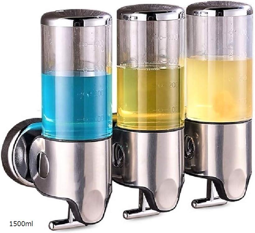 楽天市場】シャンプーディスペンサー 壁掛け 3連式 大容量 500ml