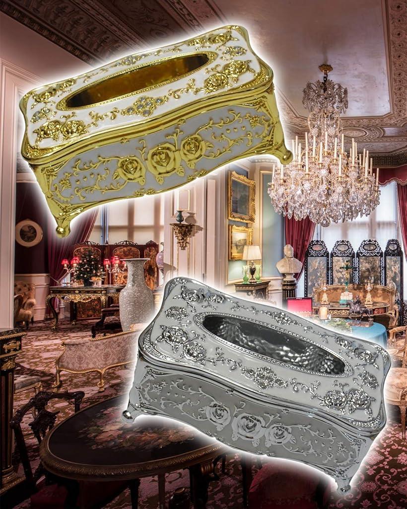 楽天市場 高級 ティッシュ ボックス ケース キラキラ インテリア 北欧 欧州 風 雑貨 ゴールド ホワイト Ohstore