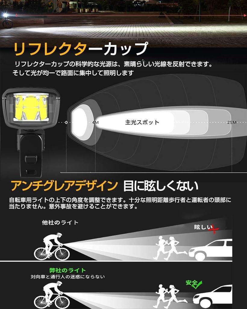 ヘッドライト led化 自転車 usb