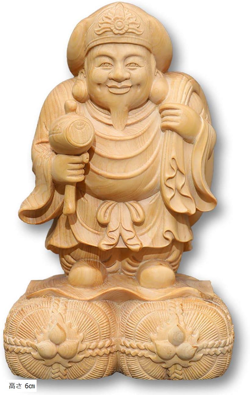 楽天市場 七福神 大黒様 立像 木彫り金運 財運 商売 繁盛 招福 彫刻 置物 ツゲ 柘植 高さ 6cm 高さ 6cm Reapri