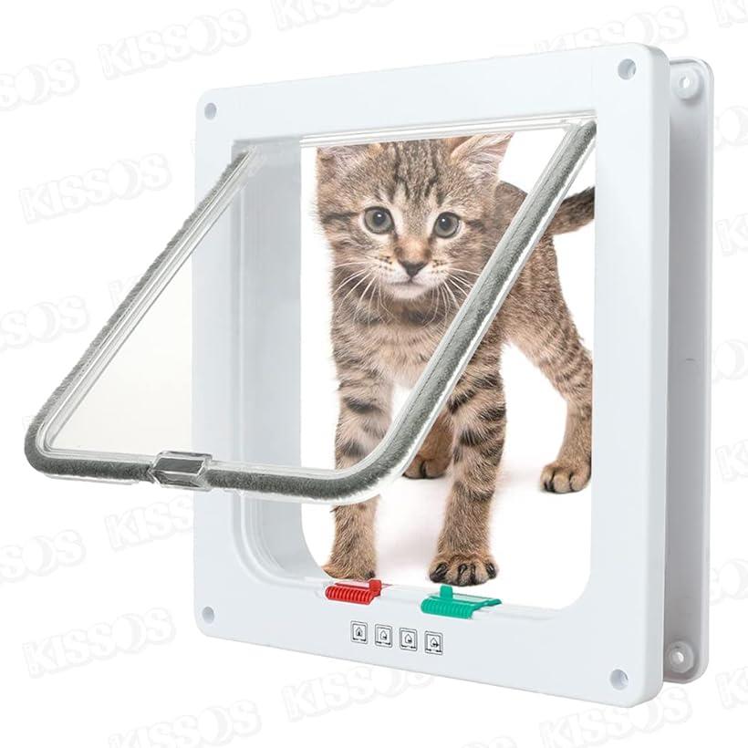 4WAY ペットドア 小型 猫 出入り口 扉(Mサイズ) 中型 犬 犬用品 | eu