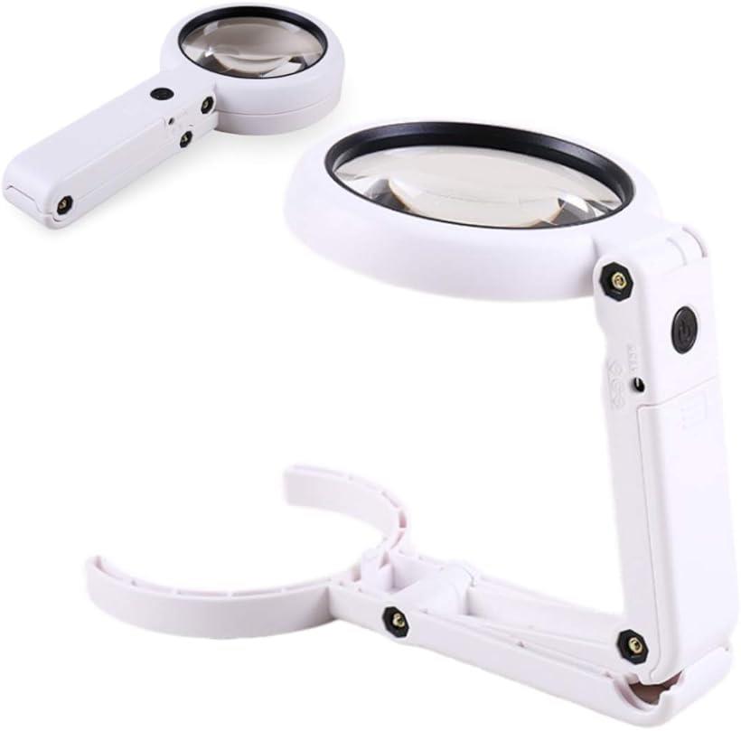 楽天市場 ルーペ 卓上 手持ち 2way 照明付き Ledライト 5倍 11倍 ルーペスタンド 拡大鏡 携帯便利 軽量 読書 新聞 精密作業 文具 Reapri