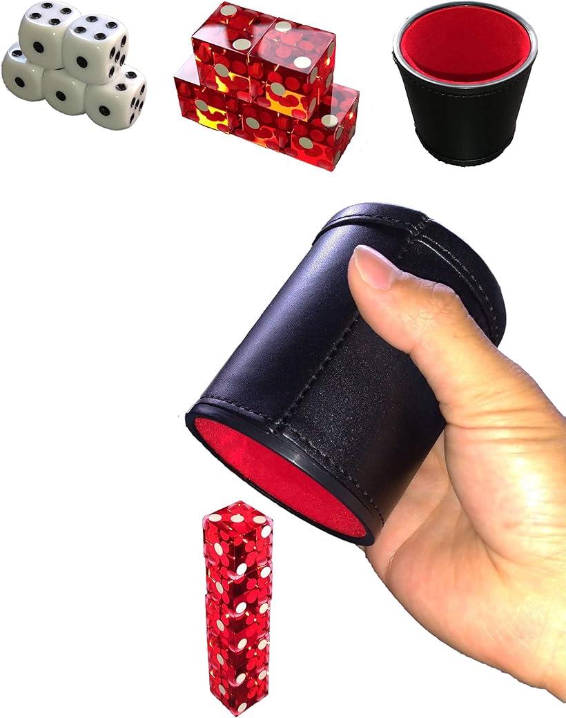 楽天市場 ダイスカップ サイコロ セット スタッキング ボードゲーム レザー パーティー Shop Delicious 楽天市場店