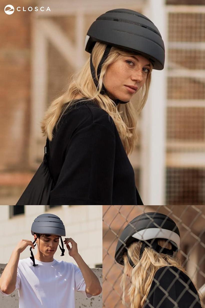 22 クロスカ Loop 自転車 ヘルメット 大人用 折りたたみ可能 持ち運び自由 おしゃれ 通勤 サイクリング パール ホワイト ホワイト L Inquietudessur Com Ar