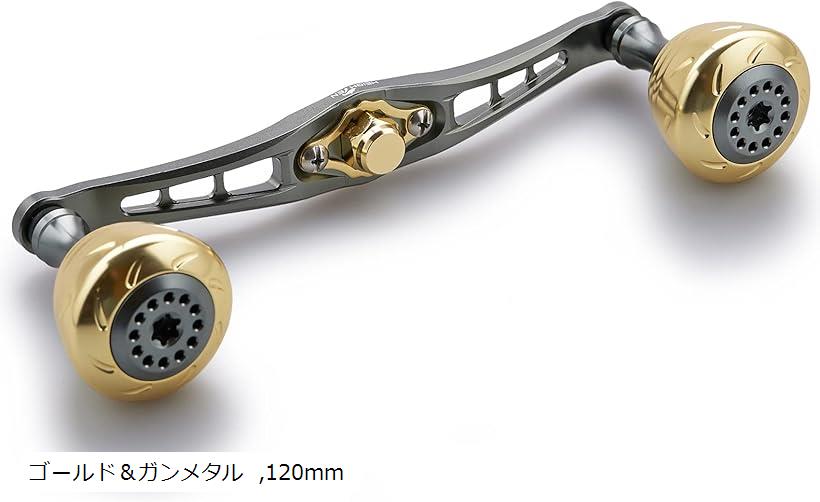 120mm ベイト リール ハンドル シマノ ダイワ アブガルシア 通用 ベイトリール Spider Series ゴールド＆ガンメタル 125 (ゴールド＆ガンメタル, 120mm) 6,380円