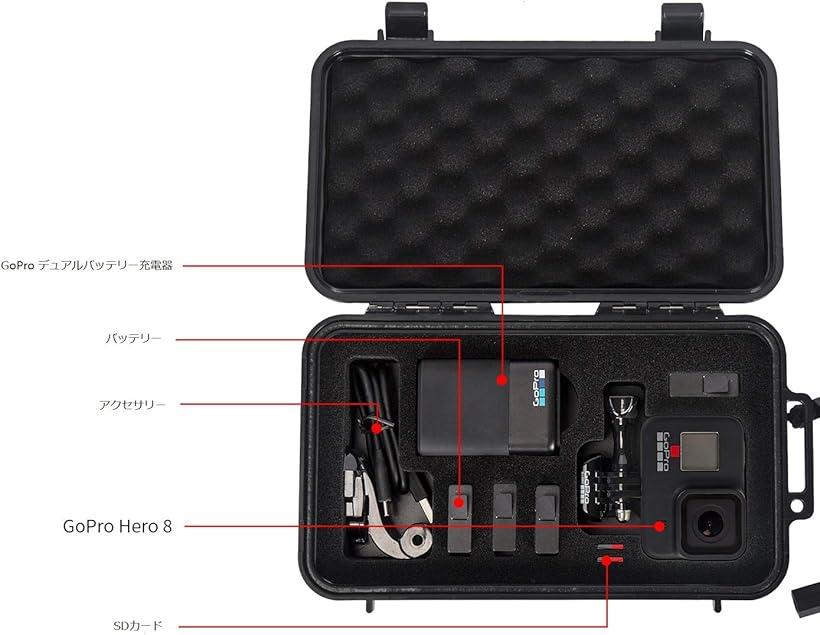 楽天市場 Gopro Hero 9 8 7 6 5 防水収納ケース 大容量 アクセサリー収納可能 耐衝撃 防塵 Mdm Ohstore