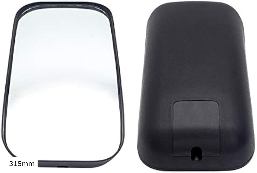 楽天市場 トラック バックミラー サイドミラー 補助ミラー タイタン エルフ トヨエース ダイナ デュトロ キャンター 交換用 予備 左右共用 トラクター 農機 建機 黒 315ｍｍ Ohstore